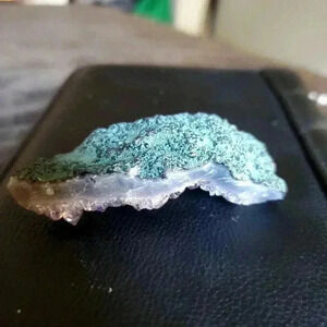 Amethyst crystal  with Algae